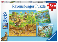 Ravensburger - Animals in their Habitats Puz 3x49 piece RB08050-2