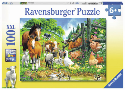 Ravensburger - Animal Get Together Puzzle 100 piece RB10689-9