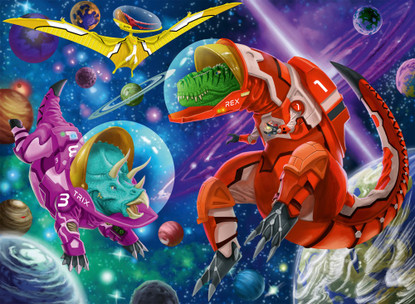 Ravensburger - Space Dinosaurs Puzzle 200 piece RB12976-8