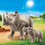 Playmobil - Rhino with Calf PMB70357 all set up