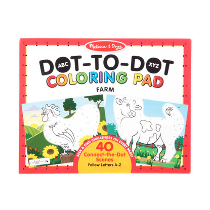 Melissa & Doug - ABC Dot-to-Dot Colouring Pad - Farm MND30260