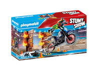 Playmobil - Stunt Show Motocross with Fiery Wall PMB70553