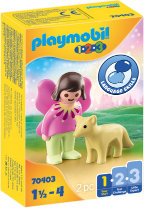 Playmobil - 1.2.3 Fairy Friend with Fox PMB70403