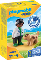 Playmobil - 1.2.3 Vet with Dog PMB70407