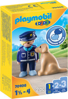 Playmobil - 1.2.3. Police Officer with Dog PMB70408