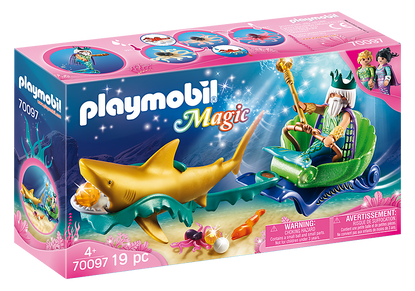 Playmobil - King of the Sea with Shark Carriage PMB70097