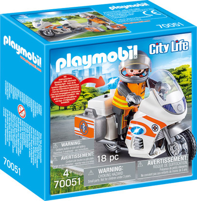 Playmobil - Emergency Motorbike PMB70051