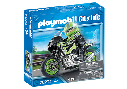 Playmobil - Motorcycle with Rider PMB70204