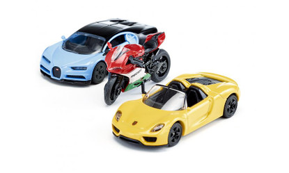 Siku - Sports Cars & Motorbike Gift Set