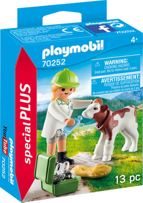 Playmobil - Vet with Calf Special Plus PMB70252