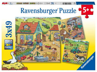 Ravensburger - On the Farm 3x49 piece RB05078-9