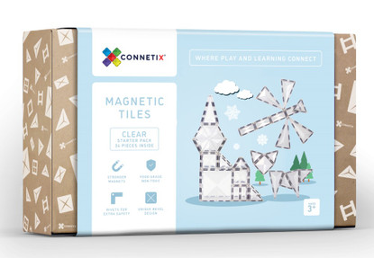 Connetix Tiles - 34 pc Clear Pack