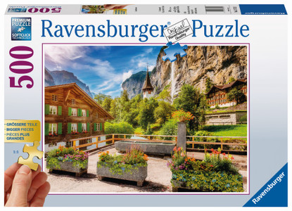 Ravensburger - Lauterbrunnen Switzerland Puzzle Large Format 500 piece RB13712-1