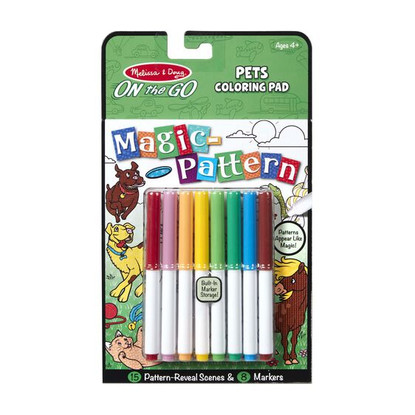 Melissa & Doug - On The Go - Magic Pattern Colouring Pad - Pets MND30311