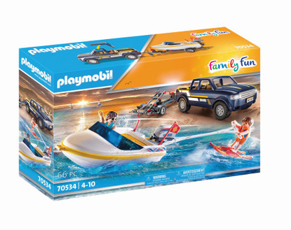 Playmobil - Pick-Up with Speedboat PMB7053