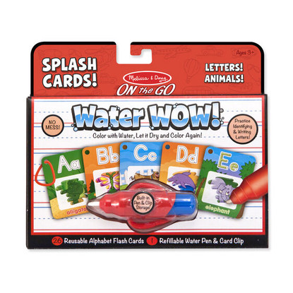 Melissa & Doug - On The Go - Water WOW! Splash Cards - Letters! Animals! MND5236