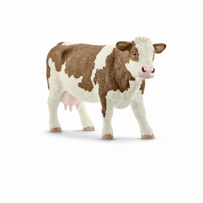 Schleich - Simmental Cow (brown and white) - SC13801