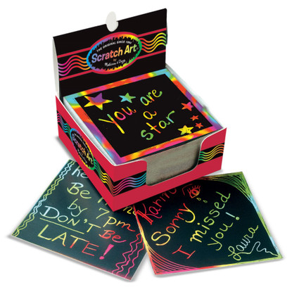 Melissa & Doug - Rainbow Mini Scratch Art Notes Box MND5945