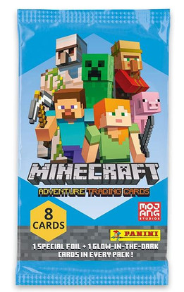 Minecraft Trading Card Collection 2021 - 1 x Single Pack of 8 cards