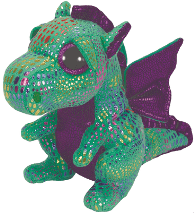 TY Beanie Boos CINDER - Green Dragon Medium