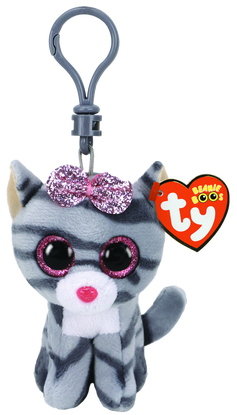TY Beanie Boos KIKI - Grey Cat Clip