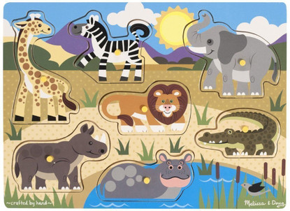  Melissa & Doug - Safari Peg Puzzle MND9054