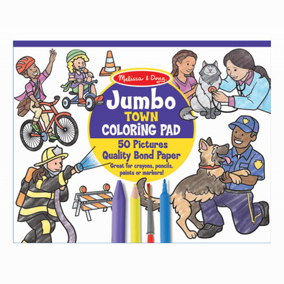 Melissa & Doug - Jumbo Colouring Pad - Town MND30250