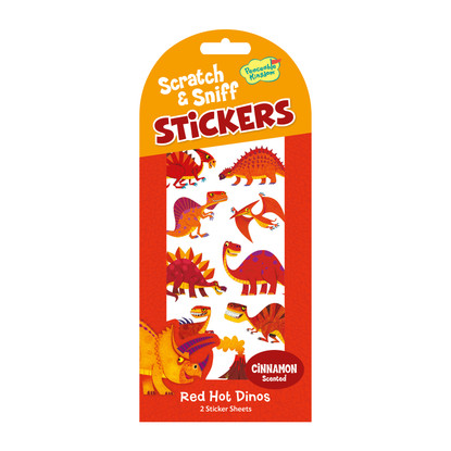 Red Hot Dinos Stickers | SCRATCH & SNIFF