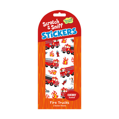 Cherry Fire Truck Stickers | SCRATCH & SNIFF