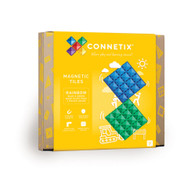 Connetix - Rainbow Blue & Green Base Plate 2 piece