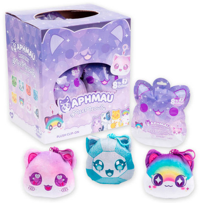 APHMAU Mystery MeeMeow Catface Plush Clip-Ons