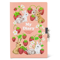 Tiger Tribe - Lockable Diary - Berry Bunny