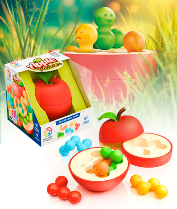 Smart Games Apple Puzzler box packaging – 3D logic puzzle for all ages