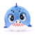 Bouncibles CHOMPY - shark blue - Premium Soft Bouncy Toy 8 cm