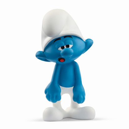Front view of Schleich Dimwitty Smurf figure