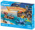 Playmobil Advent Calendar Pirates PMB71636 – box front and included scene with boat, cannon and sea creatures
