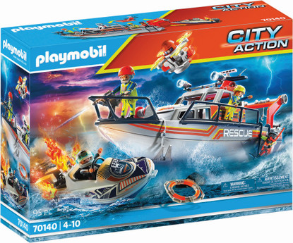Playmobil - Fire Rescue with Personal Watercraft PMB70140