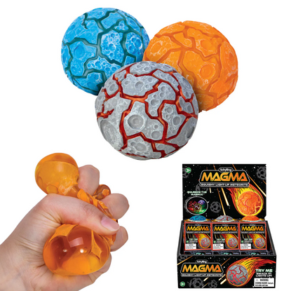 Schylling - Nee Doh Magma Ball - Light Up Squishy Meteorite - 1 x Meteroite per sale, Colour chosen at random