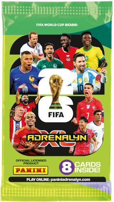 Panini FIFA World Cup Adrenalyn XL 2026 Card Collection (8 cards per pack)