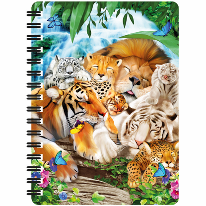 3D LiveLife Jotter - Sleeping Big Cats