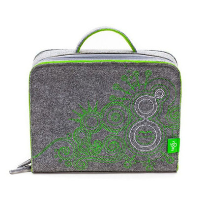 Tegu Magnetic Wooden Blocks Felt Travel Tote