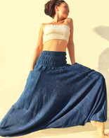 NEW Indigo Harem Pant Natural Dyes in Reversible Style - Wear Two Ways