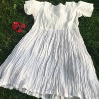 Cotton Dress - White Cotton S/M