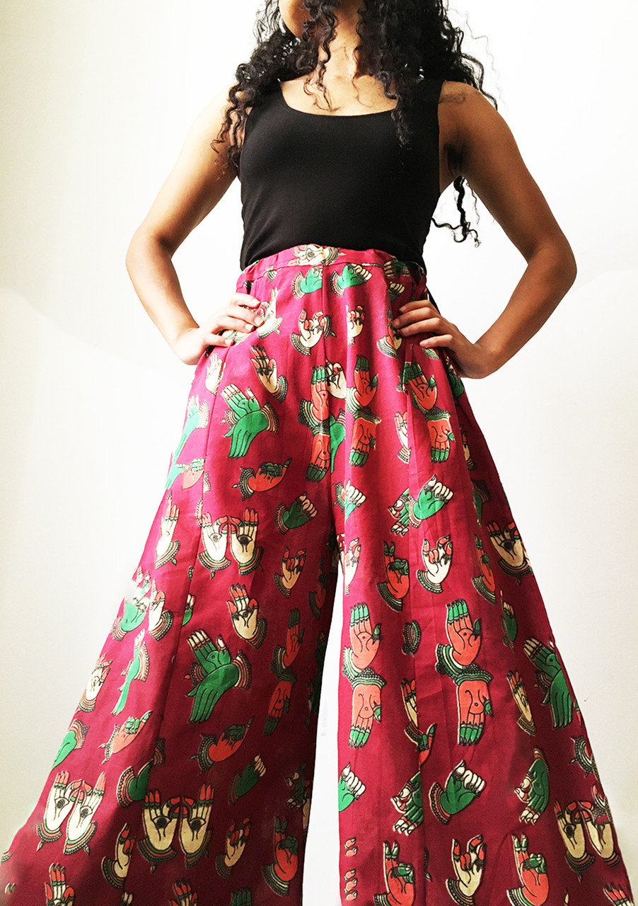 Buy Bell Bottoms Pant | Brown Palazzo Wide Leg Pants Online