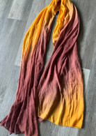 All New Charity - Long Scarf - Yellow Burgundy