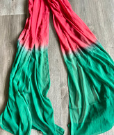 All New Charity - Long Scarf - GREEN PINK