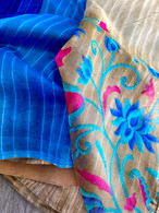 ALL NEW CHARITY - Sari BLUE Embroidery