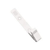 2115-2008 White Plastic Badge Clips w/ Knurled Thumb Grip - 3.125'' (100 per pack)