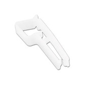 Uni-Clip 5710-1108 White Plastic Badge Clip (100 pack)
