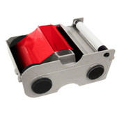 Fargo 045105 Red Monochrome Cartridge w/ Cleaning Roller
